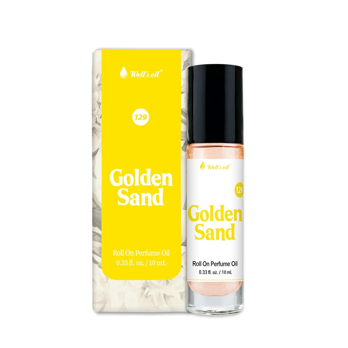 Well's Oil Well's Perfume Oil Roll-On 10 ml / 0.33 fl Oz I Clean, Rich, Pure Scent, Alcohol-Free, Oil Based, Long Lasting, Concentrated Roll-on Perfumes for Women and Men (Golden Sand)
