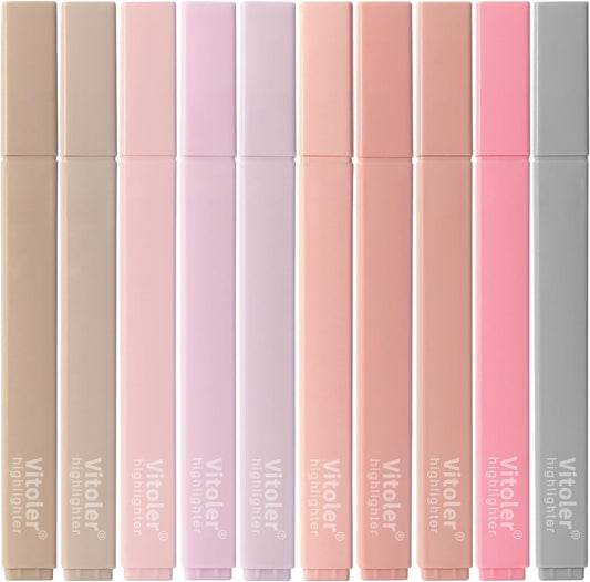 Highlighters Assorted Colors,10Pcs Pastel Highlighter No Bleed,Chisel Tip Bible Highlighters,Book Highlighter Bible Study Supplies