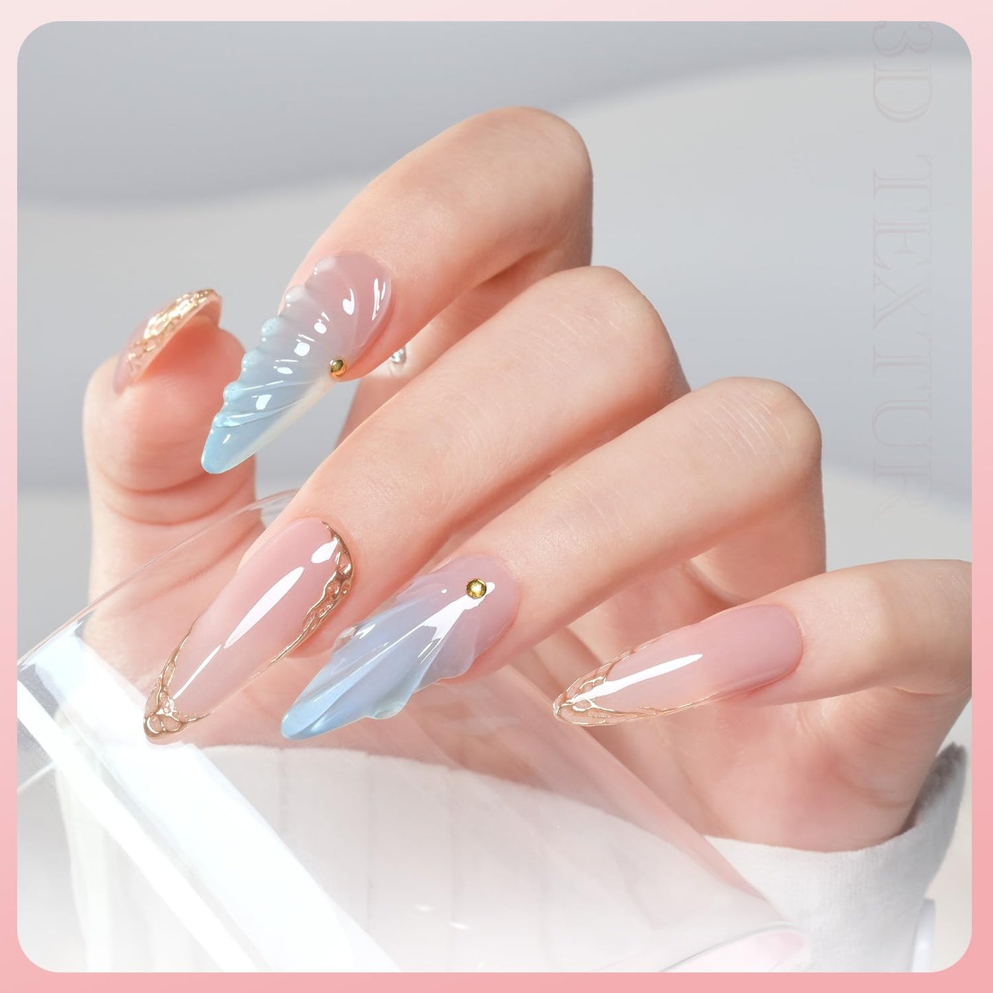 GAOY 3D Nail Gel, 15g Clear Sculpting Gel for Carving, Molding and Painting Nail Art Designs, Rhinestone Glue for Gems Decoration