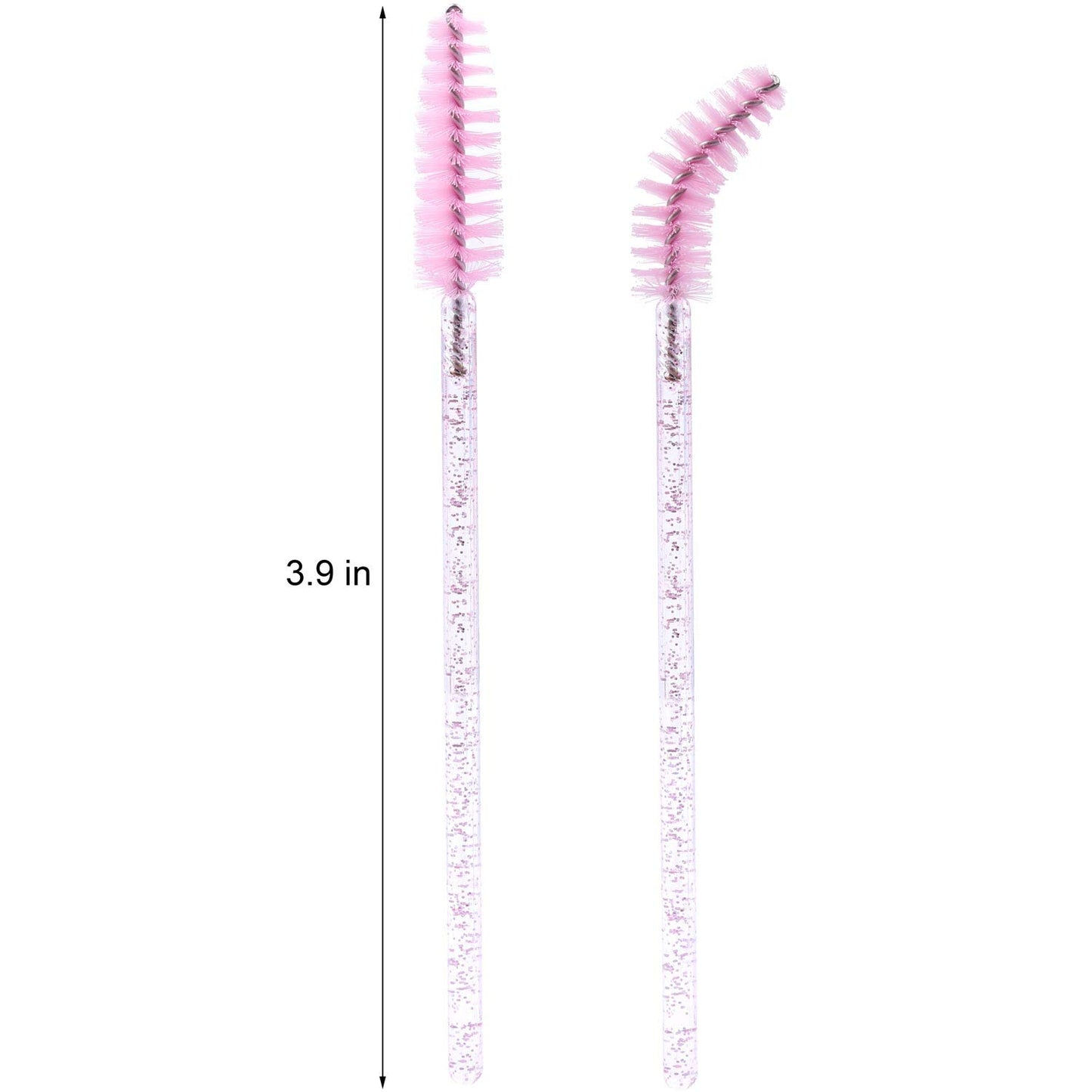 Tbestmax 1000 Disposable Mascara Wands Eyelash Brush Spoolies for Eyebrow Eye Lash Extension Pink