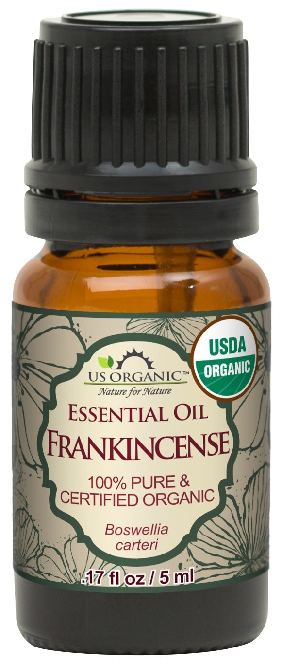 US Organic 100% Pure Frankincense (Boswellia Carteri) Essential Oil - Sourced from The Horn of Africa, USDA Certified Organic, Use Topically or in Diffuser, Perfect for Yoga or Meditation (5 ml)