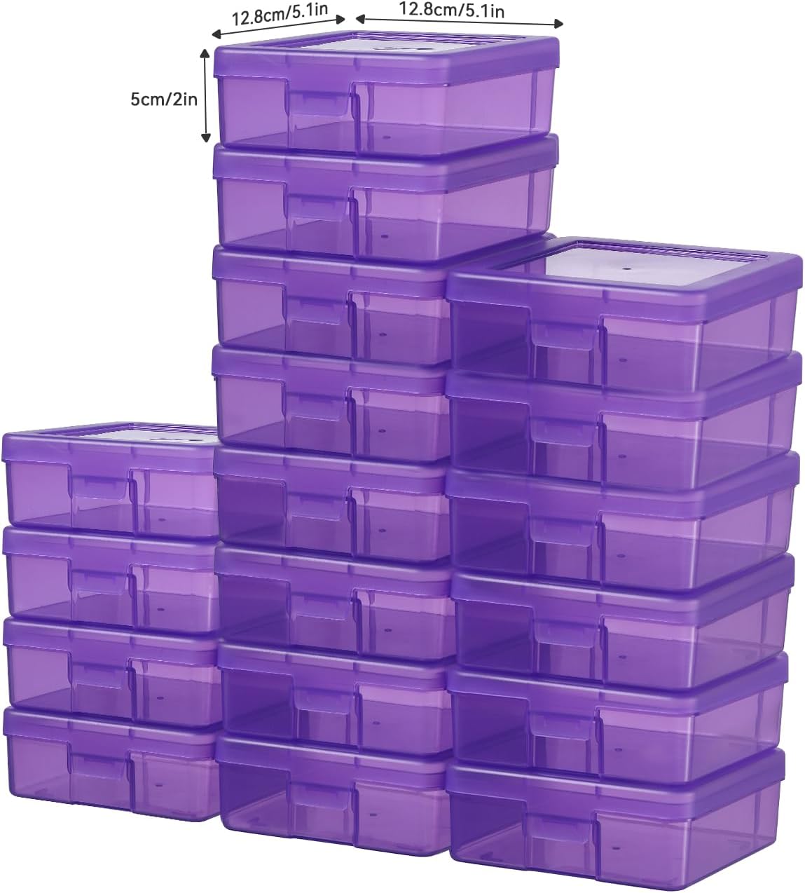 18 Pack Small Plastic Storage Containers Clear Arts & Crafts Storage Boxes & Organizers Stackable Small Containers With Lids For Organizin (Set 6)