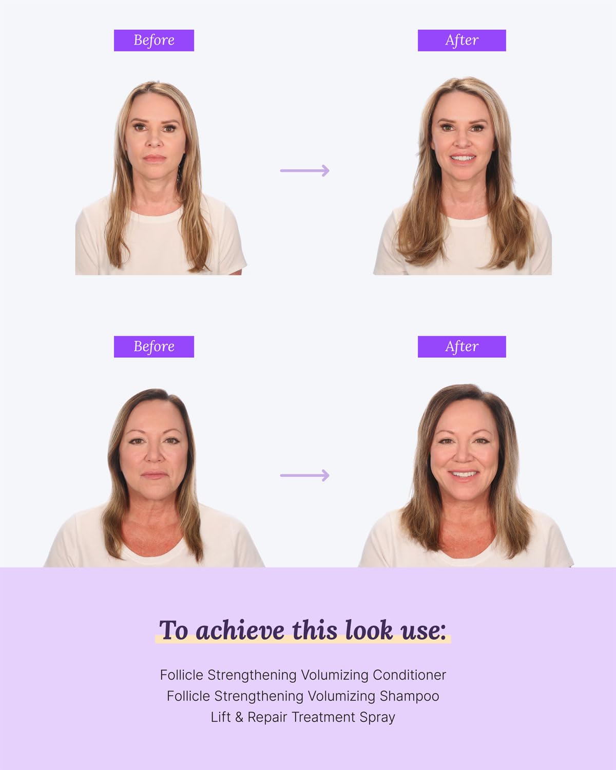 Keranique Color Safe Shampoo and Conditioner - Protect and Extend Color Shampoo and Conditioner for Women with Dry, Fine, Color Treated Hair - Sulfate Free Set for Colored Hair with UV Protection