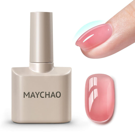MAYCHAO Pink Builder Gel for Nails, 15ml Nail Strengthener in a Bottle, Nail Extension Hard Gel, Soak Off Long Lasting UV Light Cure