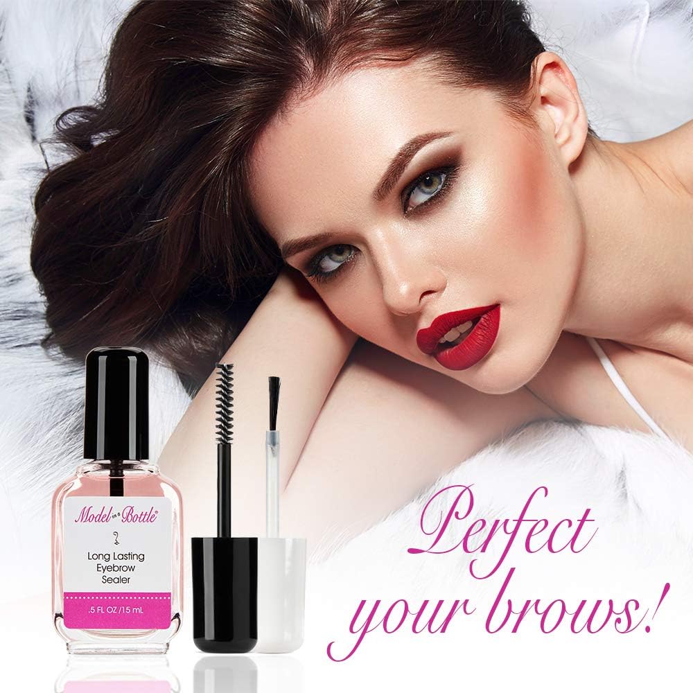 Eyebrow Sealer with Mascara & Brush Applicator – Waterproof, Smudge-Proof, Long-Lasting Eyebrow Gel Topcoat for Flawless All-Day Hold