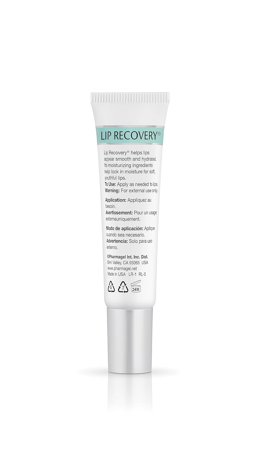 Pharmagel Lip Recovery Protectant, Hydrating Lip Treatment for Lip Lines and Wrinkles | Lip Moisturizer | Lip Balm & Repair - 0.5 oz.