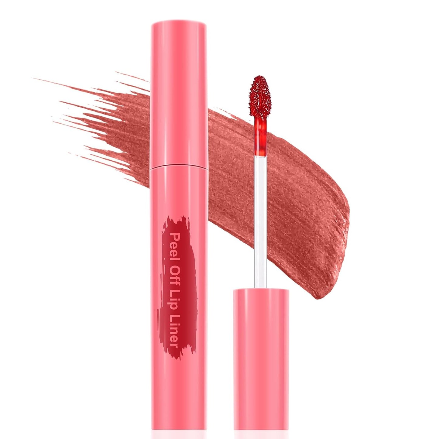 Lip Liner - Lip Stain Peel Off Moisturizing Long-Lasting & Waterproof Transfer Proof & Plumping, Non-Stick Cup Lip Liner Stain Tint For All Skin Types (Rose, 1 PCS)