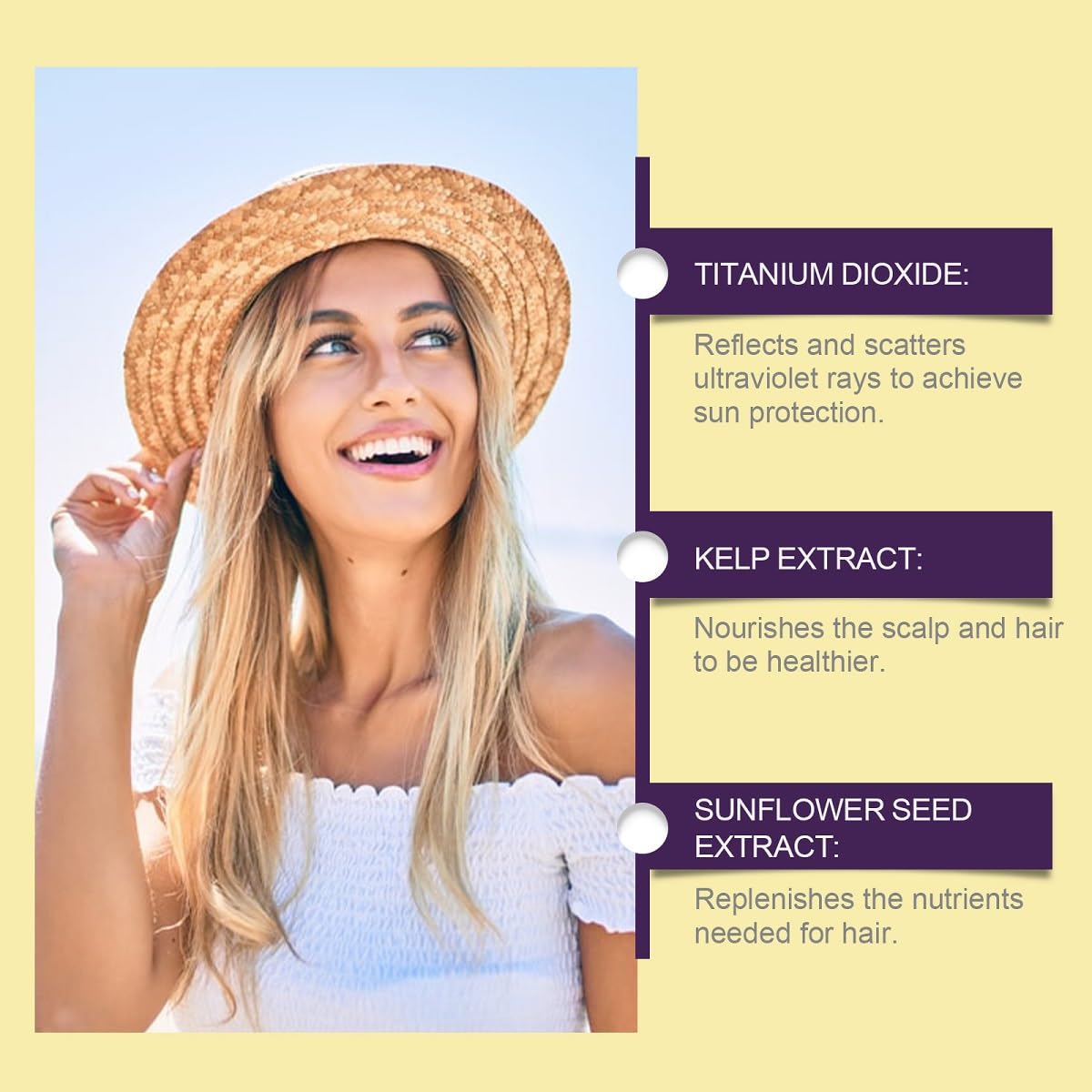 2 Pcs Hair and Scalp Sunscreen Spray SPF 30, Prevents Hair Fading Dryness & Scalp Sunburn for All Skin Type and UV Defense.