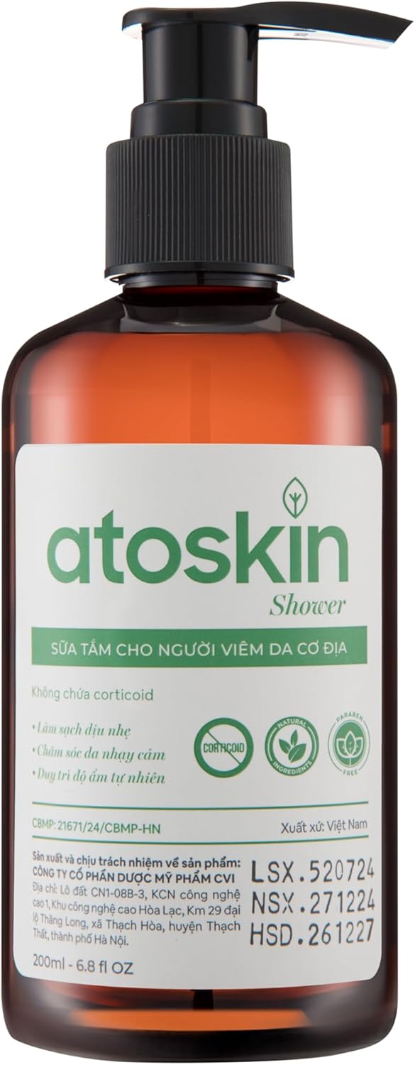 Atoskin Shower & Atoskin Serum - for Eczema, Psoriasis - Daily Body & Skin Care Duo with Botanical Extracts – Helps Improve Dry, Flaky, Itchy Skin