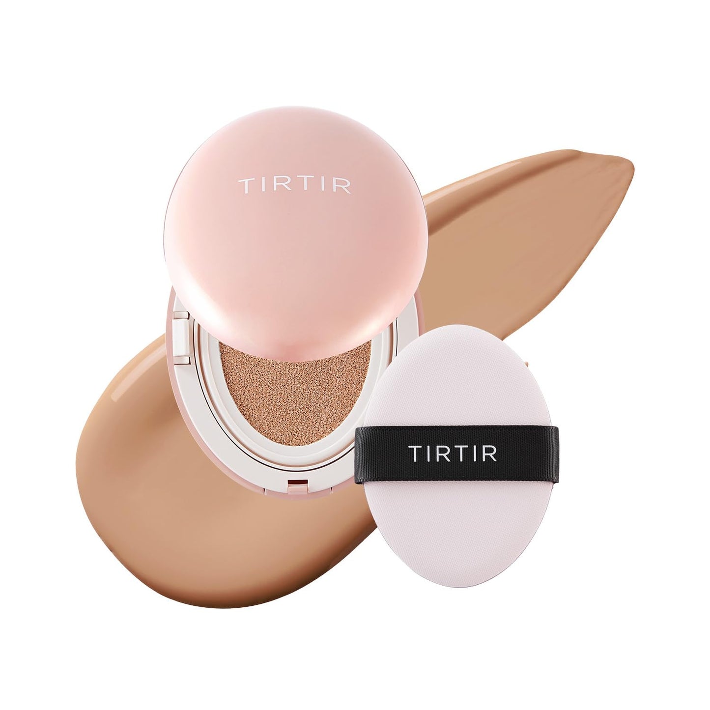 [*Mini Size*] TIRTIR All Cover Pink Cushion | Korean Cushion Foundation, (#27C Cool Beige, 0.15 Fl Oz)