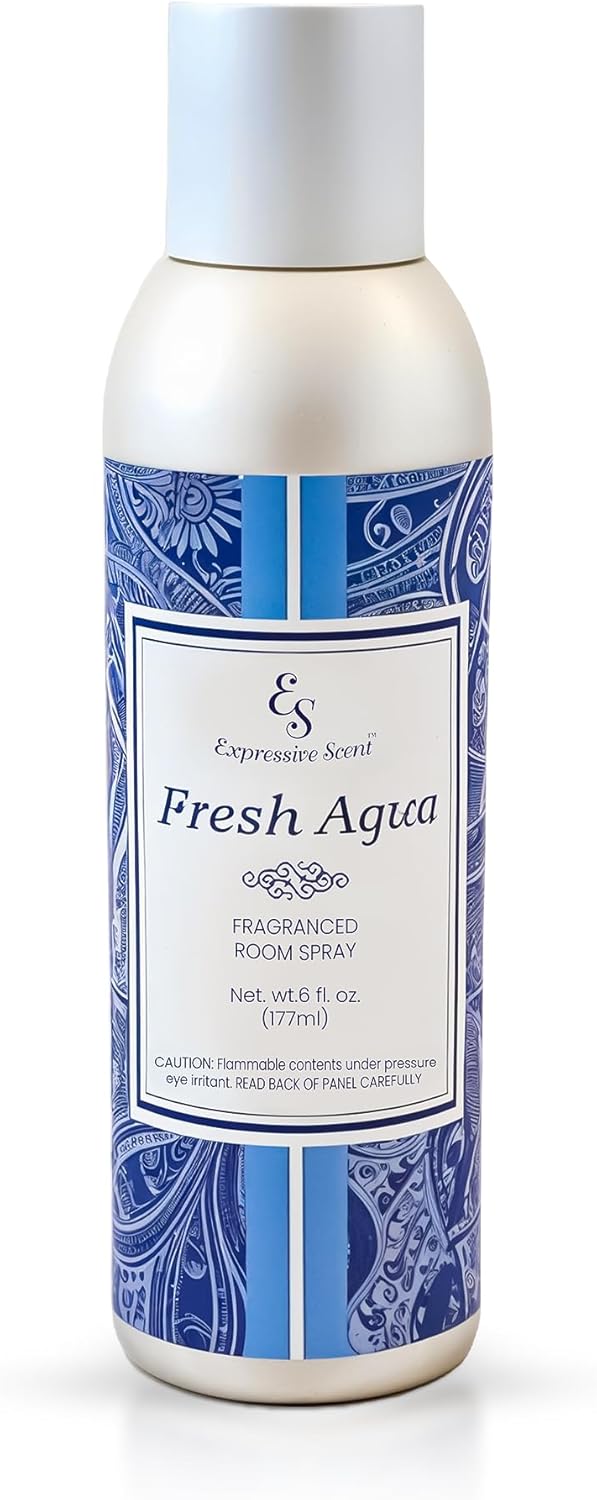 Expressive Home Scent Room Spray - Long Lasting Fresh Aqua Air Freshener Spray for Bathroom, home & Office - home fragrance spray 6 FL oz