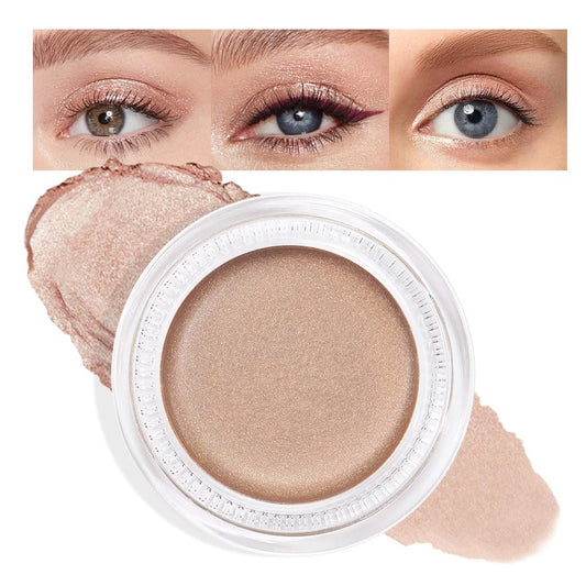 Cream Glitter Sand Shimmer Metallic Eyeshadow Palette Makeup, Natural Single Mini Instant Holographic Eyeshadow For Women, Sombras Crema Para Ojos, Talc, Paraben & Cruelty Free, 25