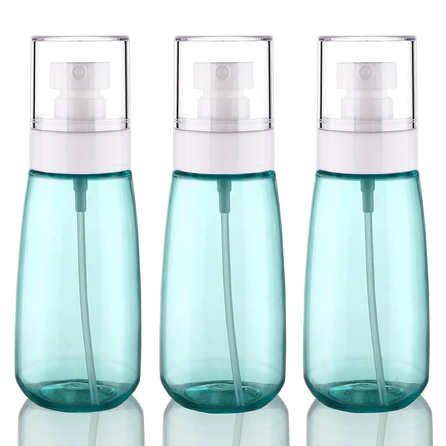 Cosywell Spray Bottle for Hair TSA Approved 3.4oz 100ml 3 Pack Leak Proof Travel Spray Bottle Empty Refillable Small Spray Bottles for Perfume Essential Oils Toners Rose Water Cosmetics (3Green)