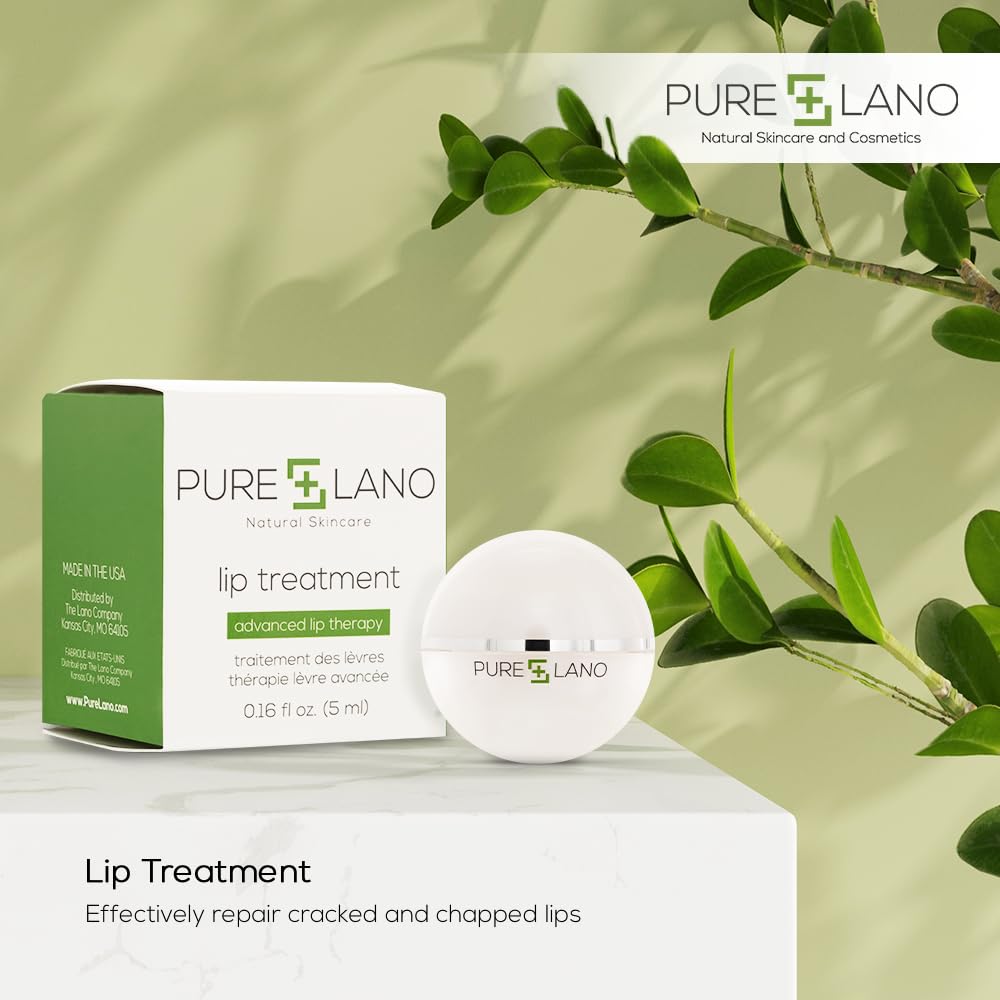 Balm for Lips – Intensive Lanolin Balm for Cracked & Chapped Lips – Soft-Sheen Hydration in a Travel-Friendly Sphere