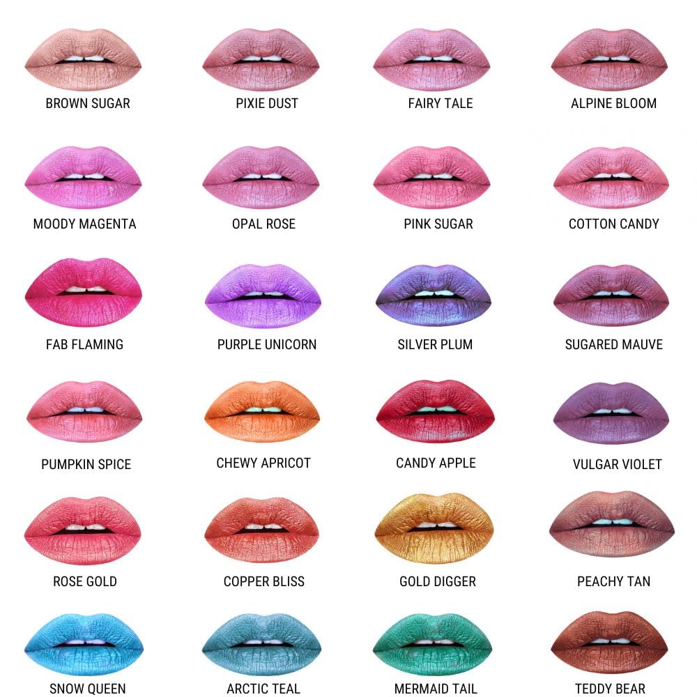 Aromi Metallic Matte Liquid Lipstick | Dusty Pink, Light Rosy Mauve Lip Color with Shimmery Finish, Long-lasting, Waterproof, Vegan, Cruelty-free (Fairy Tale)