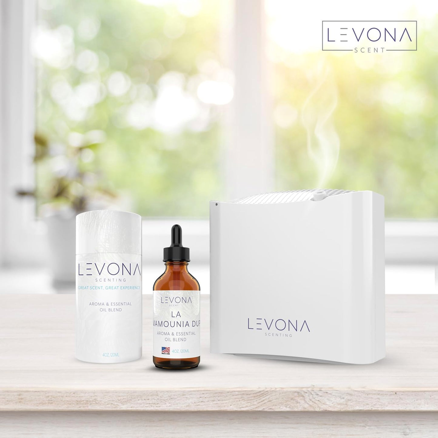 Levona Scent Essential Oils - Scents for Home, Hotel & Office Use - Perfect for Home Diffuser & Humidifiers - Aroma Fragrance Oil, Ideal for Massage, Relaxation, and Spa - La Mamounia Dup, 120ml