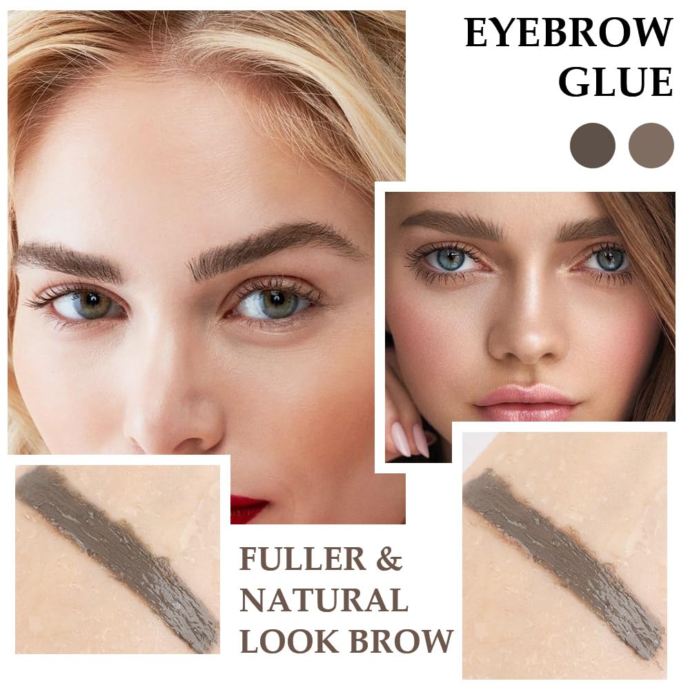 Tinted Thickening Brow Mascara,Brow Fast Sculpt,Waterproof, Transfer-proof, Brush to Fill in Eyebrows and Cover Gray Hairs - Cruelty Free (2pcs 02 Cool Blonde &05 Cool Ash Brown)