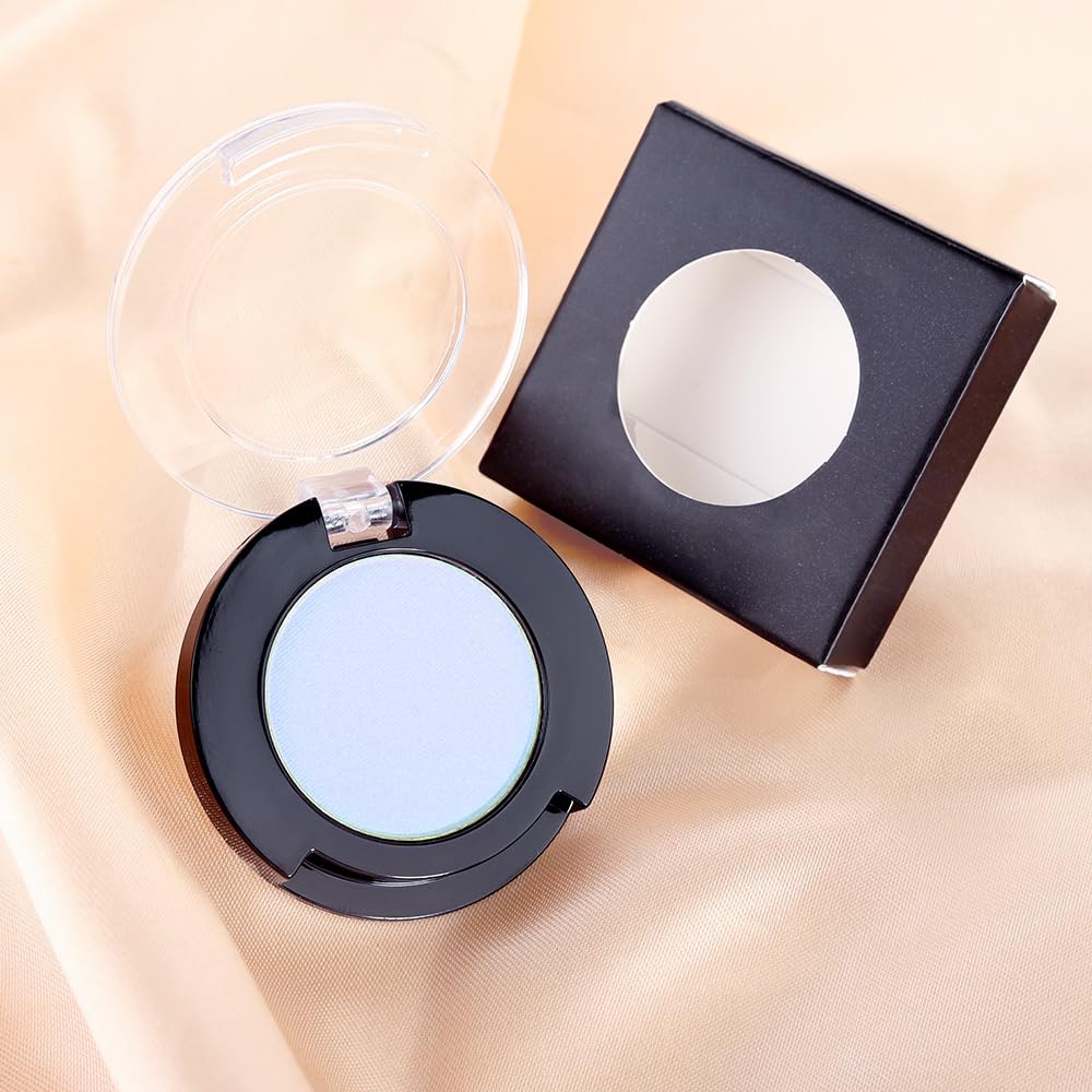 Monochrome Pressed Eyeshadow, Matte Blue Waterproof Neutral Powde Mini Eyeshadow, sombras para ojos, Talc, Paraben & Cruelty Free (C10#Matte Blue)