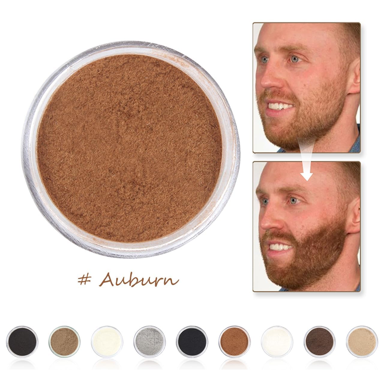 Hair Fibers for Thinning Hair for Women All-Natural Hair Building Fibers 0.98 Oz Hair Volume Powder Bald Spot Cover Up for Men & Women (Auburn)