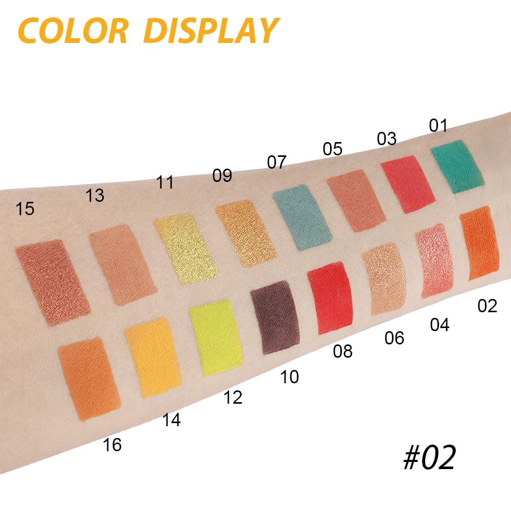 16 Colors Champagne Gold Glitter Matte Shimmer Eyeshadow Palette for Eye Makeup,High Pigmented Brown Eye Shadow Primers Powder Palet de sombras de ojos