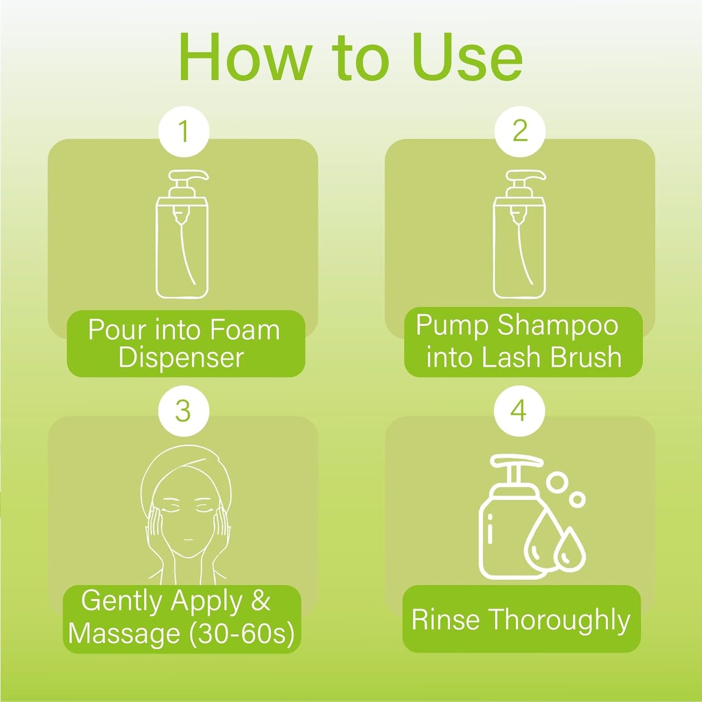 ISLA & FONTANE Lash Shampoo Bulk – Multi-Scent Series – 17 fl oz / 500ml | Gentle Eyelash Cleanser for Lash Extensions | Non-Irritating | Professional Lash Bath Foam For Salon And Home Use (Jasmine)