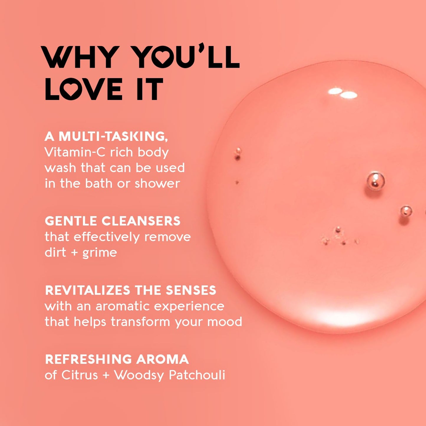 Nature's Beauty Orange Ginger Detox Body Wash Multi-Pack - Gentle Bath + Body Cleanser, Improve Skin Tone + Texture Made w/Vitamin C, Sunflower + Almond + Avocado Oils, 12 fl oz (2 Pack)