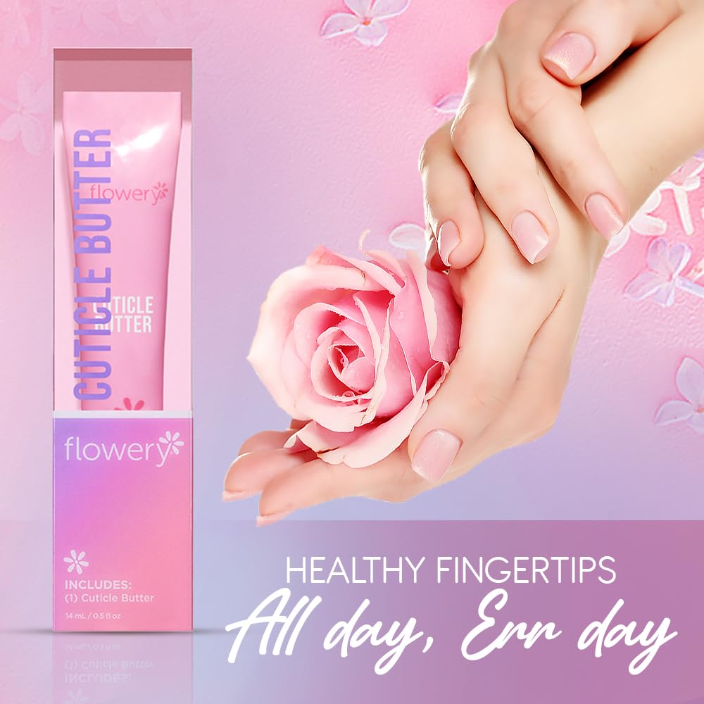 Flowery Cuticle Butter, Nourishing Nail Care Wonder, 14ml