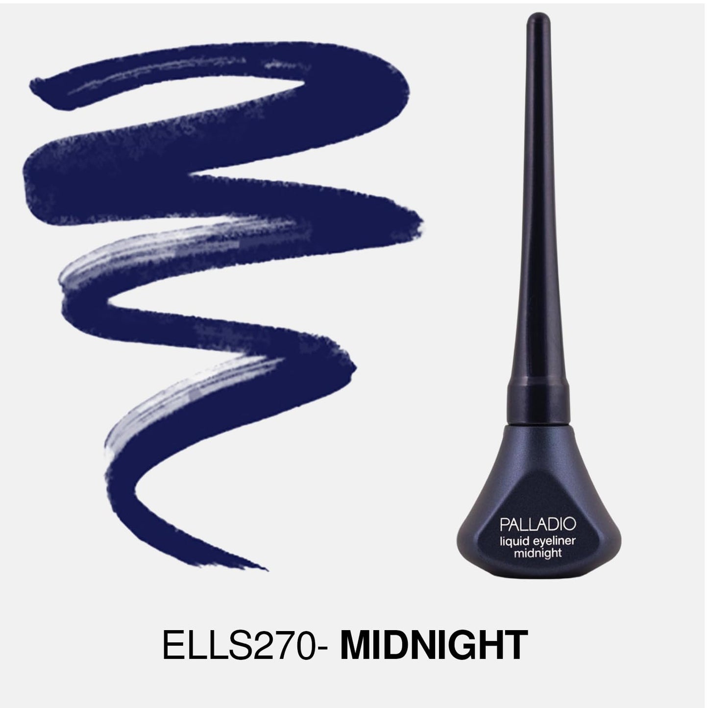 Palladio Liquid Eyeliner, Highly Pigmented and Waterproof Eyeliner, For Intense Eye Definition, Smear-proof Eyeliner Liquid, Includes Easy Grip Wand and Felt Tip Eyeliner Applicator, Midnight