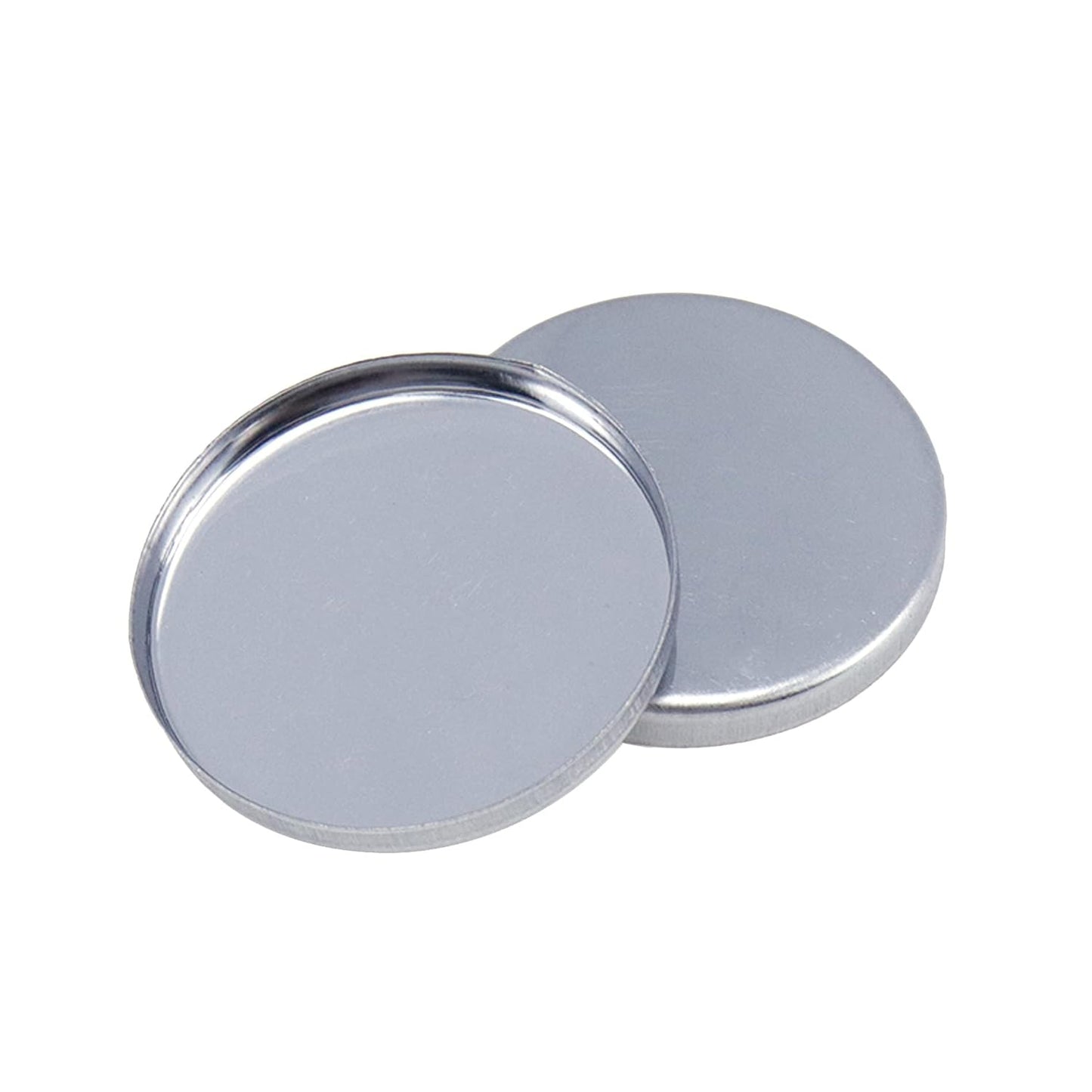 Pack of 30 Empty Round Metal Pans 26mm Eyeshadow Palette Pans Replacement for Magnets Makeup Palettes (3mm Height) Silver