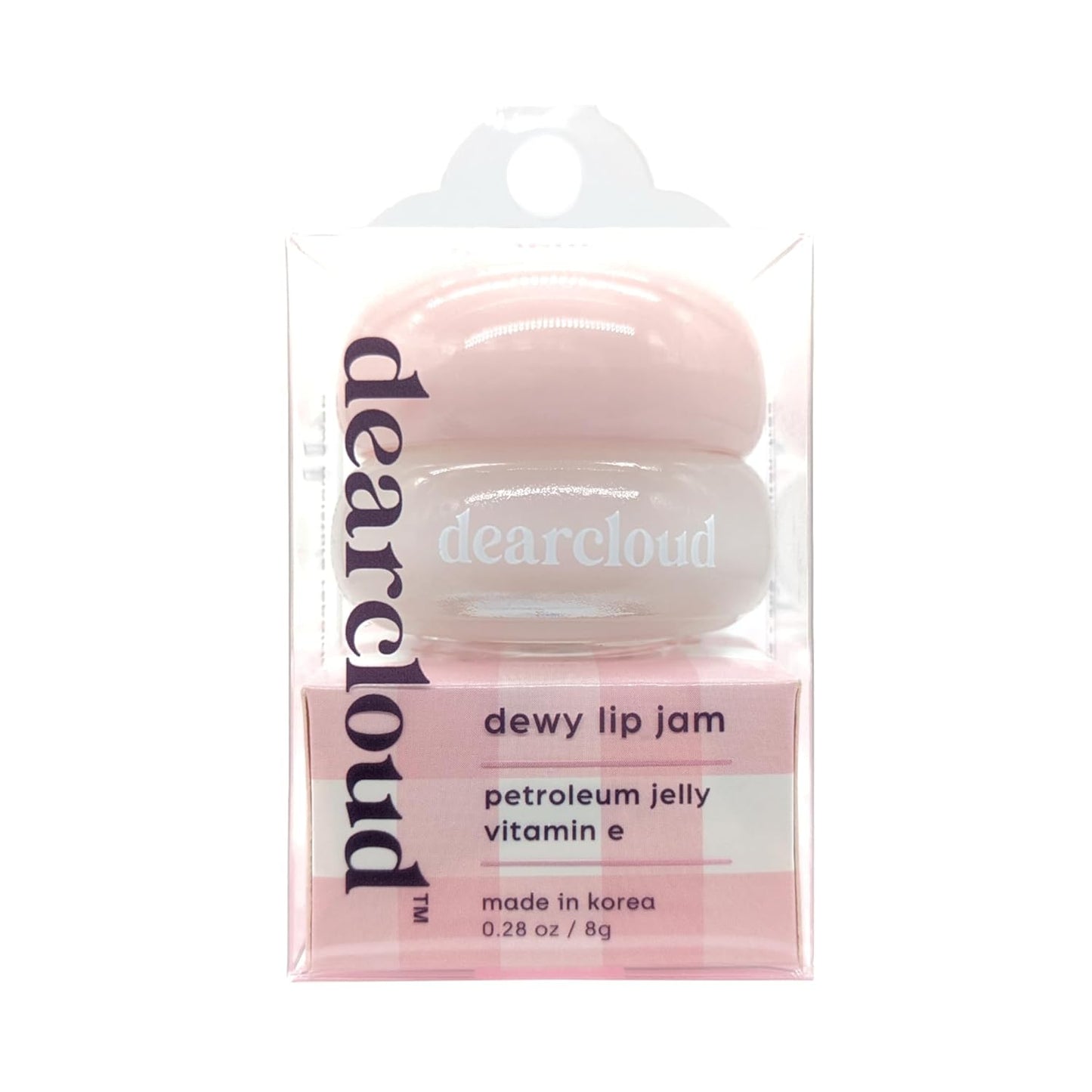 dearcloud Dewy Lip Jam – Hydrating Lip Balm & Gloss with Vitamin E, Korean Skincare (Crystal)