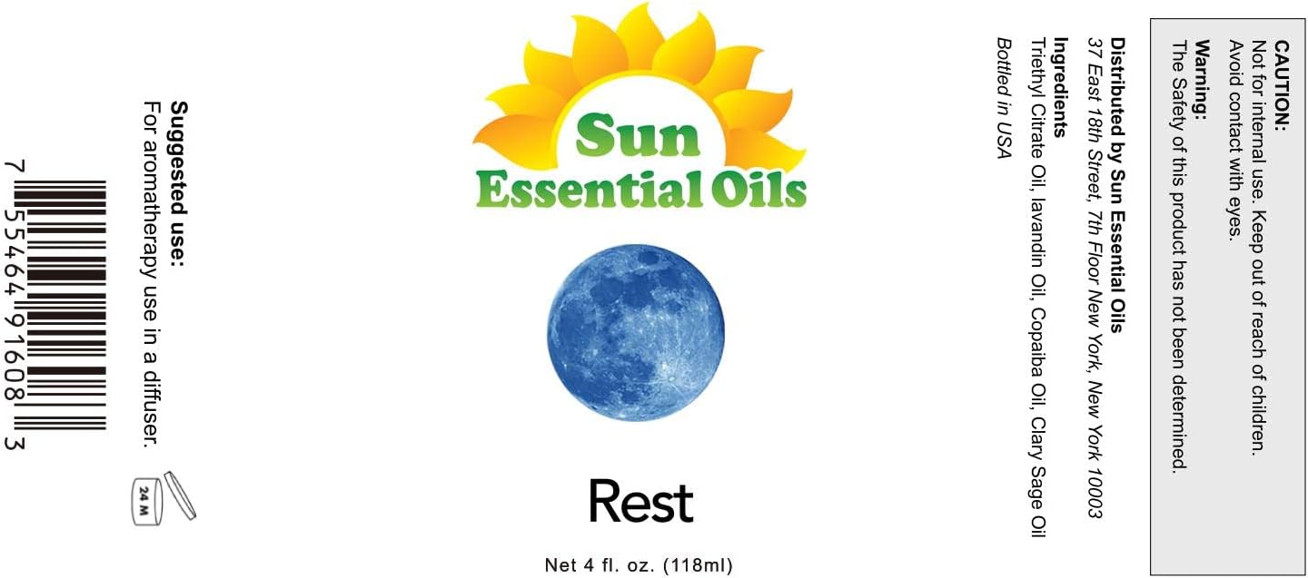 Sun Essential Oils - Good Sleep Blend Essential Oil (Huge 4 Ounce Bottle) Bulk - Sleep Blend Oil - Sleep Oils for Diffuser - Essential Oil for Sleep - Sleep Aromatherapy Oil