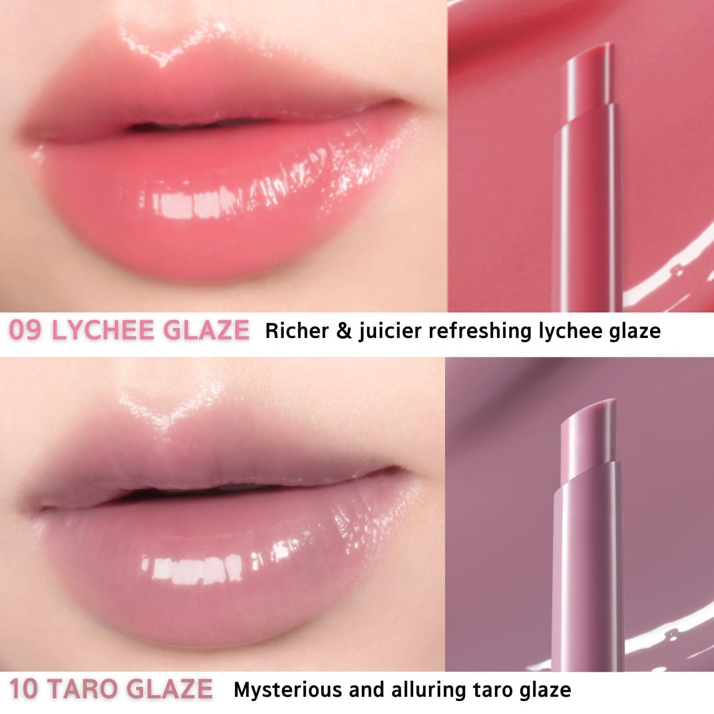BBIA Over Glaze Stick - Lip Plumping Gloss Melting Balm Lipstick, Intensive Volume Up, High Shine & Glossy, Ultra Watery Moisturizing & Volumizing, Glowy Texture, Korean Lip Makeup (09 LYCHEE GLAZE)