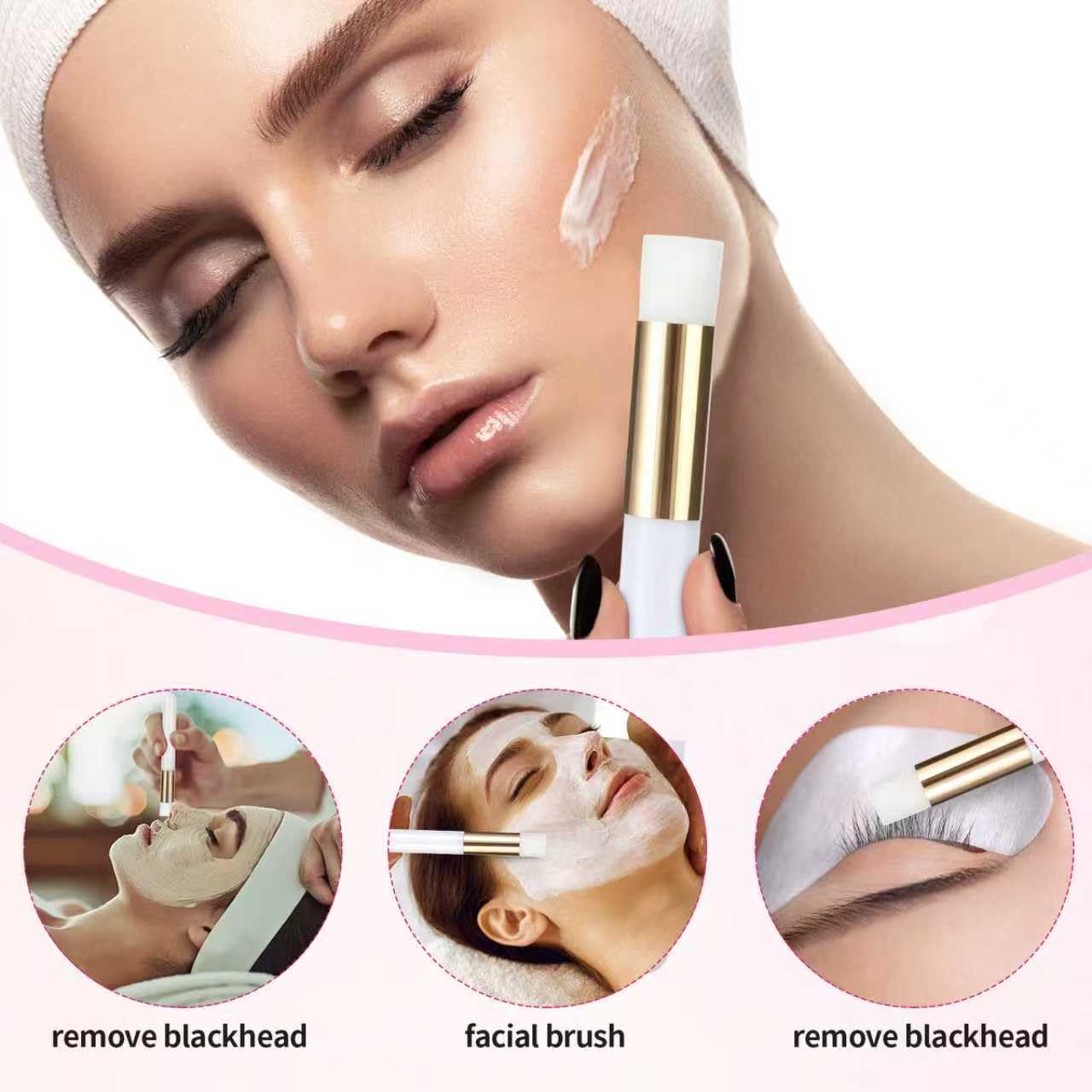 50 Pcs Lash Shampoo Bottle Brushes Set 10 Empty Foam Pump Dispensers 10 Label Stickers 10 Mascara Wands and Tubes 10 Cleansing Brush 10 Bag for Eyelash Extensions Aftercare(White)