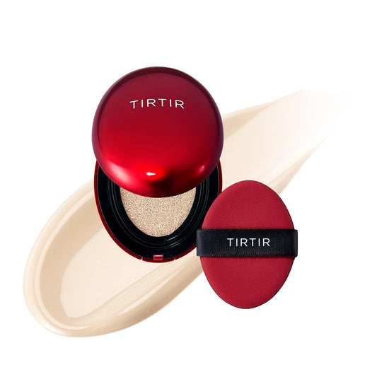 [*Mini Size*] TIRTIR Mask Fit Red Cushion Foundation | Full coverage, Weightless, Skin fit, Satin Glow Finish, Korean Makeup, beauty, Tattoo cover up, Buildable (#13N Fair Ivory, 0.15 Fl Oz)