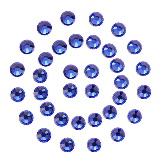 1440Pcs Blue Crystal Rhinestones,Glass Flatback Rhinestones Gemstones for Nail Face Makeup Art Crafts Clothes Decoration - (SS20,4.8mm,Blue)