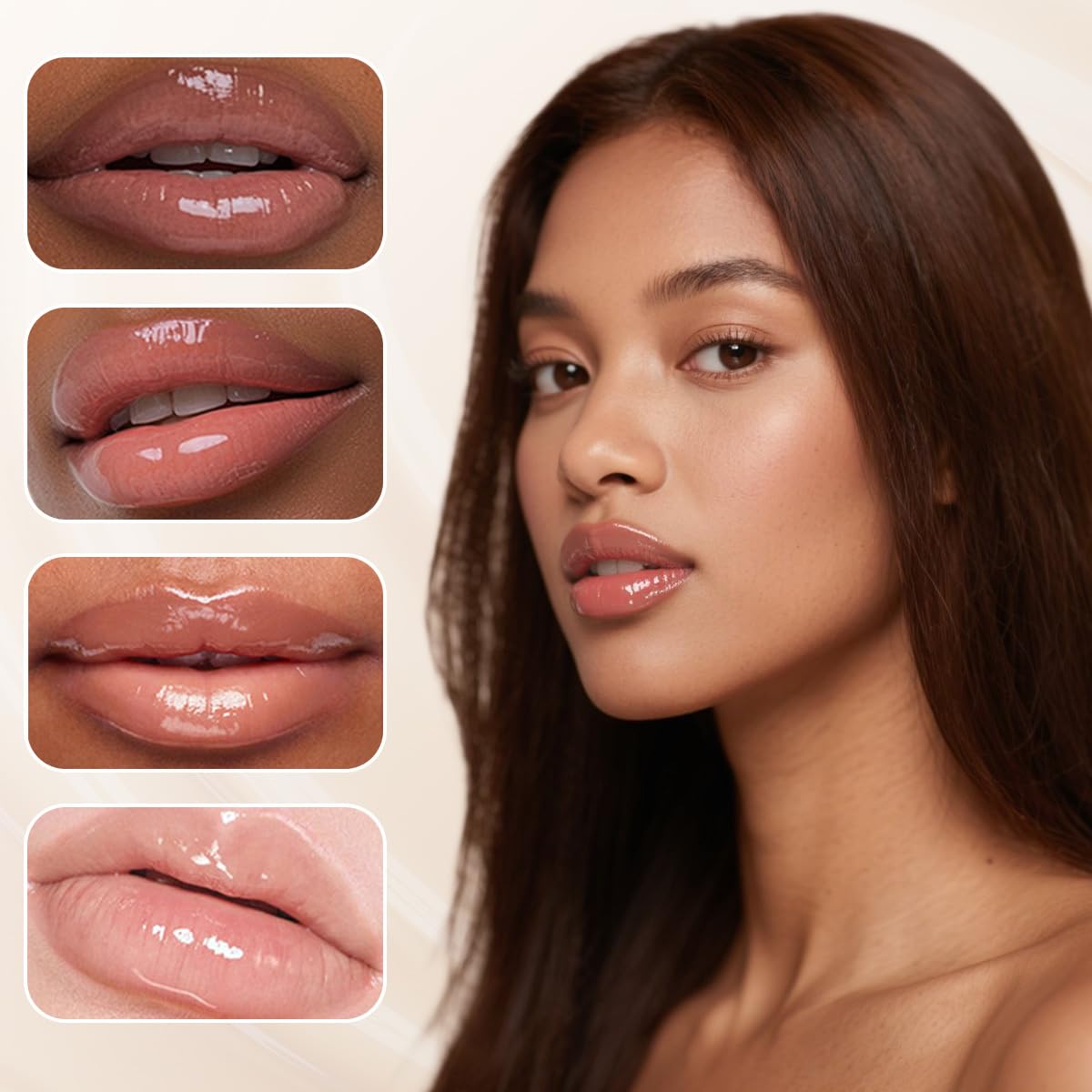 Summer Lip Butter Balm, Moisture and Hydration Lip Gloss, Long-lasting Hydrating Non-Sticky Lip Balm, Soften Dry Lips Lip Care (#Vanilla, 1Pcs)