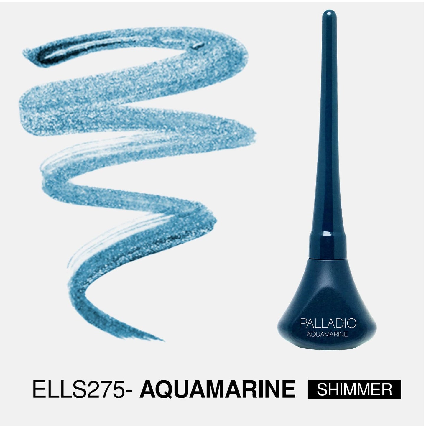 Palladio Liquid Eyeliner, Highly Pigmented and Waterproof Eyeliner, For Intense Eye Definition, Smear-proof Eyeliner Liquid, Includes Easy Grip Wand and Felt Tip Eyeliner Applicator, Aquamarine