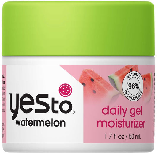 Yes To Watermelon Daily Gel Moisturizer, Skin Texture Improvement & Refreshing, Antioxidants, Sodium Hyaluronate, 1.7 Fl Oz