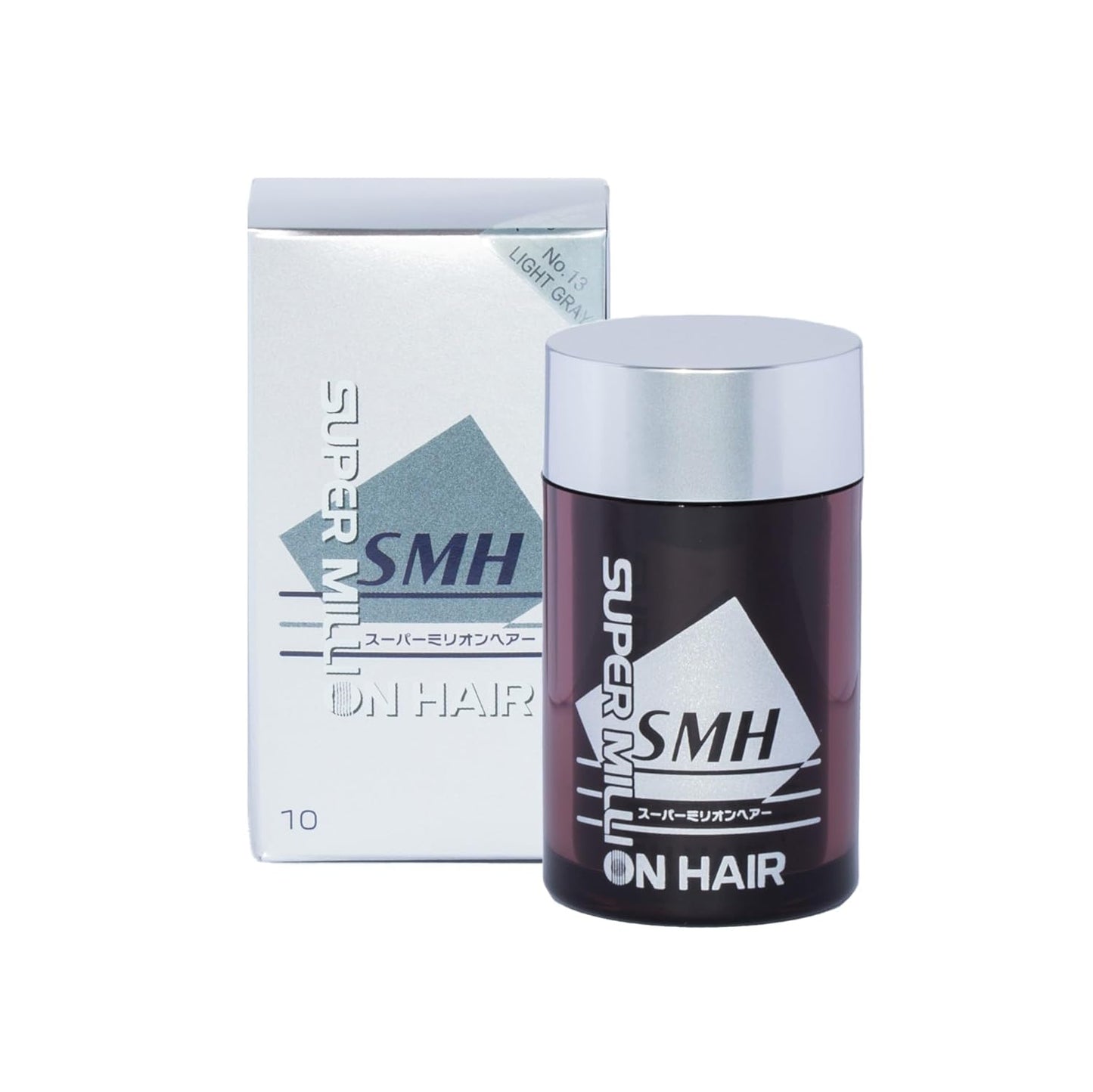 SMH Hair Fibers MADE IN JAPAN – Instantly Conceals Thinning Hair –Long-Lasting, Natural Look – Sweat, Water & Wind Resistant – For Men & Women (10g, Light Gray)