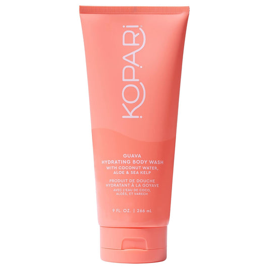Kopari Guava Hydrating Body Wash | Lathers Foaming Wash Cleanses Without Stripping Moisture or Natural Oils | Coconut Water, Aloe & Sea Kelp | Vegan Sensitive Skin Non Toxic Paraben Free