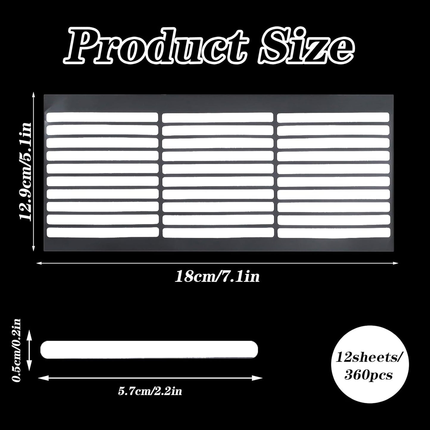 360 PCS Double Sided Tape for Nails, 12 Sheets Double Sided Press on Nail Tape, Nail Tape for Nail Art, Double Sided Nail Display Strip for Nail Packaging Nail Storage Nail Display Nail Salon Supplies