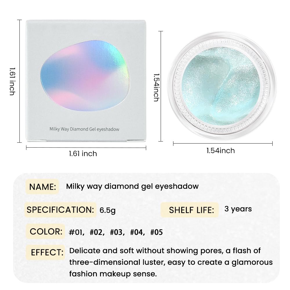 Monochrome Glitter Eyeshadow Palette,Single Light Sky Blue Shimmer Eyeshadow,Long-Lasting Sheer Eye Makeup With A Sparkle Finish,Smooth Formula,Vegan & Cruelty-Free