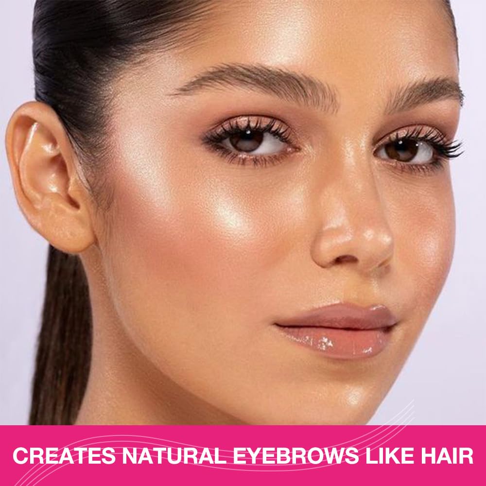 Kaely Microblading Eyebrow Pen with Multiple Fork Tips, Square Brush Magic Eyebrow Contouring Pen Waterproof, 3d Eye Brow Pencils for Women, Create Natural Hair-Like Brows, 103 Black Brown