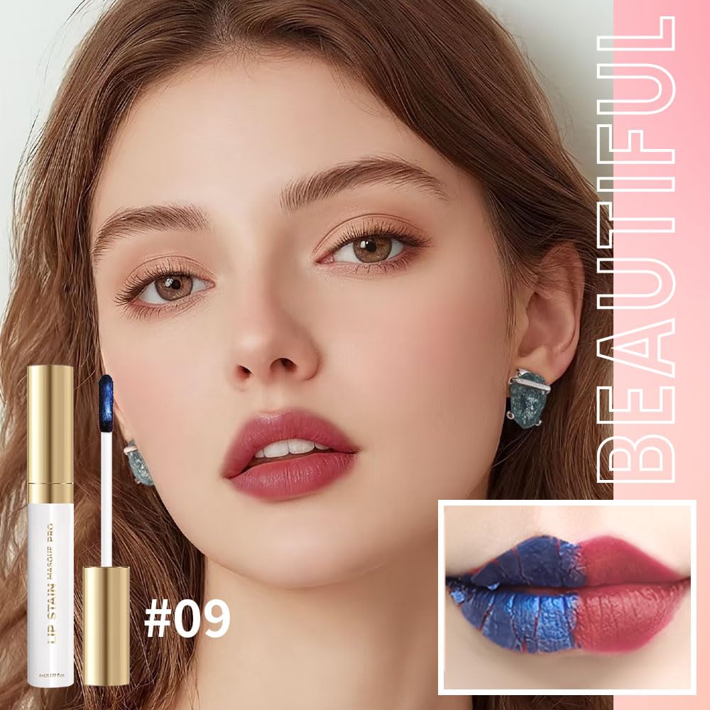 Lip Stain - Wipe-Off &Peel Off Lip Color | Waterproof, Long Lasting, Transfer-Resistant, Smudge-Proof Lip Tint | Easy Wipe Finish, High Pigment | All-Day Vibrant Kiss-Proof Lip Stain, muted rose beige