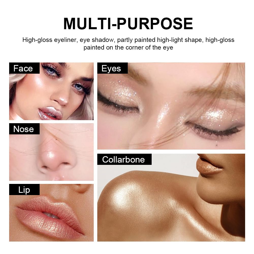 Bright Green Eyeshadow Stick Makeup, Cream Shimmer Eye Shadow Pencil, Hypoallergenic Waterproof Long Lasting Crayon, Smooth Glitter Primer Palette Eyeliner Make up