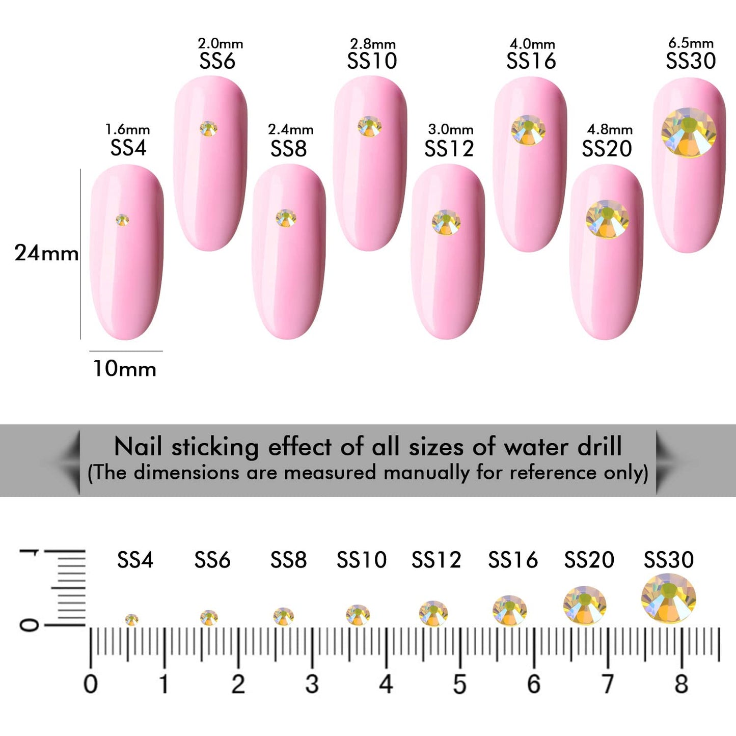 1440Pcs Lemon Ab Crystal Rhinestones,Glass Flatback Rhinestones Gemstones Small for Nail Face Makeup Art Crafts Clothes Decoration-(SS10,2.8mm,Lemon Ab)