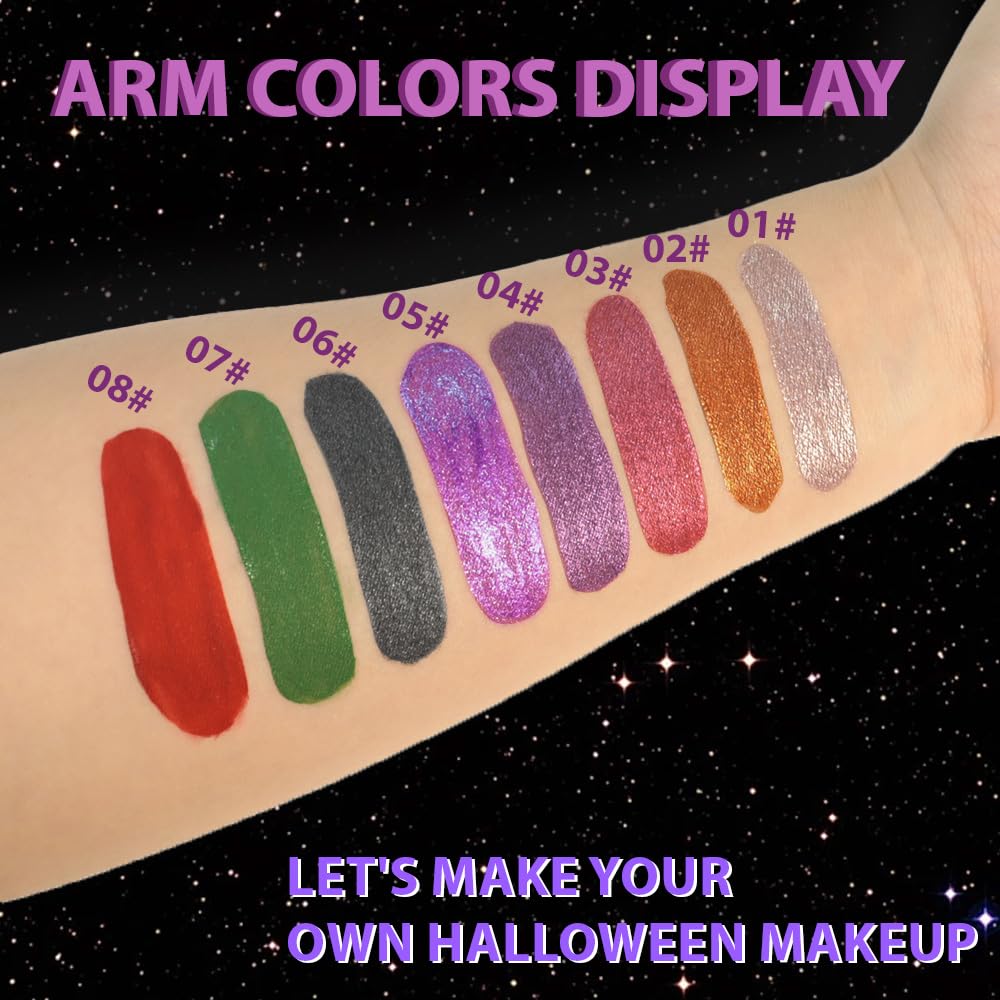 Gray Black Metallic Lipstick for Women,Glitter Sparkling Liquid Lipstick,Long Lasting Waterproof Lightweight Comfortable Non-Drying Bold Dark Lip Gloss for Gothic Stage Makeup,Vegan