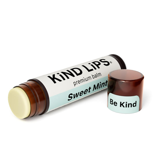 Sweet Mint Lip Balm – Natural Minty Lip Moisturizer with Organic Ingredients | Gluten-Free, Grain-Free, Paraben-Free Chapstick Alternative for Dry Lips | Kind Lips Single Tube