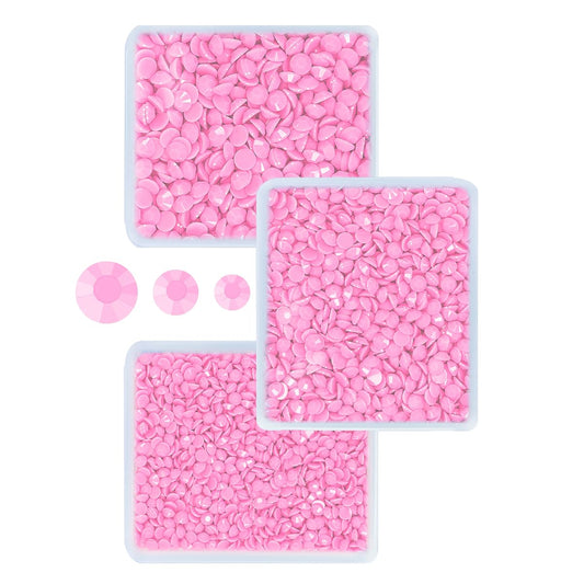 3mm 4mm 5mm 3 Boxes Pure Light Pink Resin Rhinestones for Bedazzling Crafting Flatback Jelly Stones Bulk Diamonds Gems for Nails Face Eyes Makeup Tumblers Bottles Crafts Clothes Shoes Phones