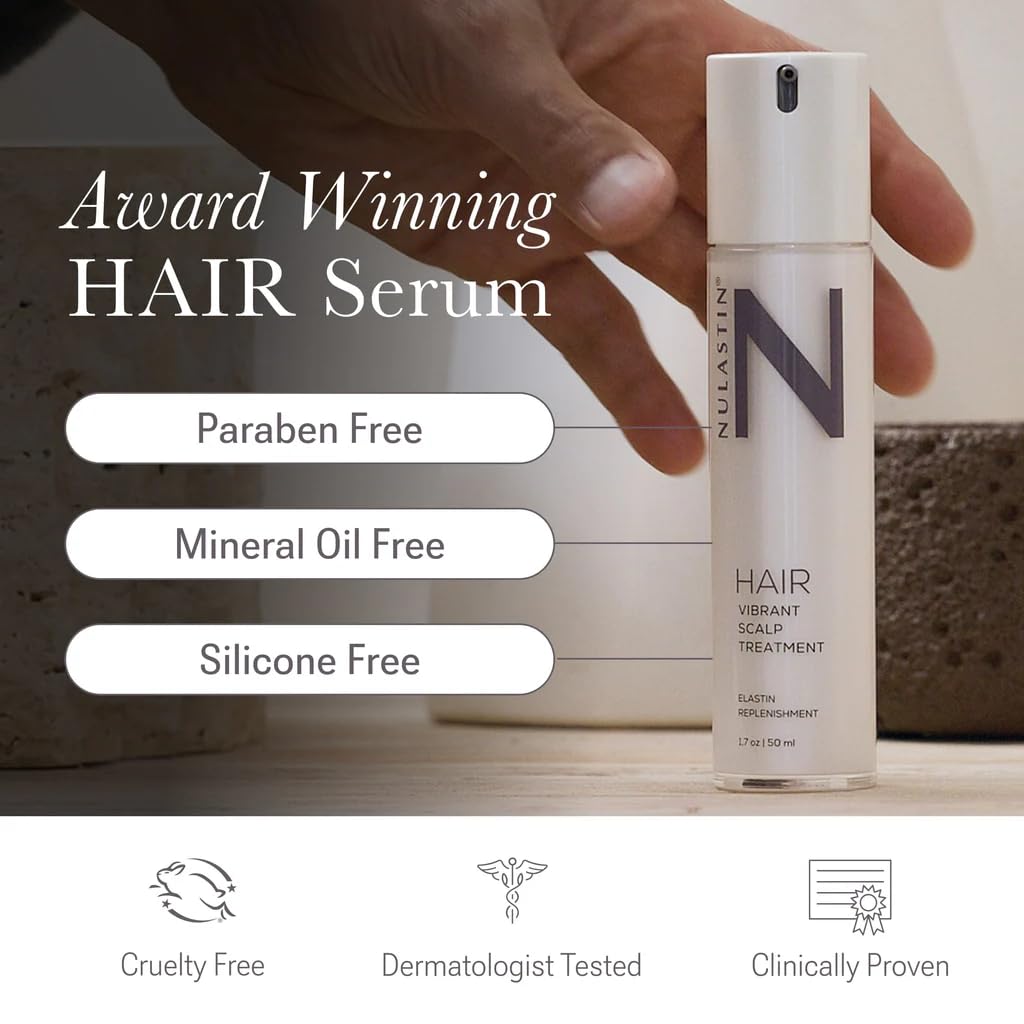 NULASTIN Scalp Serum - Vibrant Scalp Treatment to Help Improve the Look of Hair Density - Lightweight, Fast Absorbing Formula Enriched with Hair-Strengthening Ingredients (1.7 Oz)